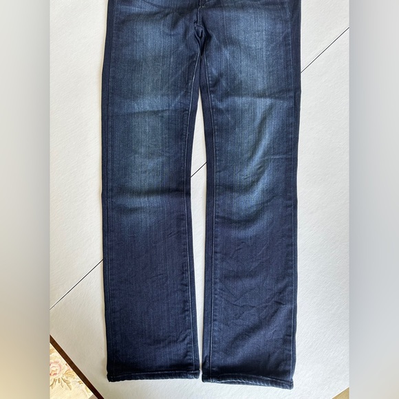 Paige Skyline Straight Denim Jeans in Dark Blue Color Size 28 - Picture 3 of 10